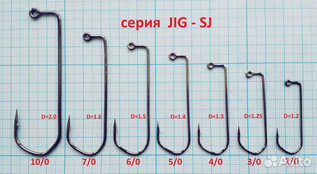 Крючки джиговые Корея, серия JIG-SJ sw (Barbarian)