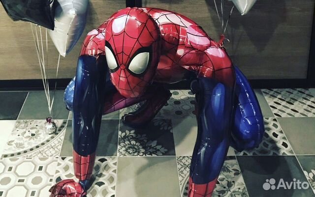 Человек паук фигура воздушный шар ходячая