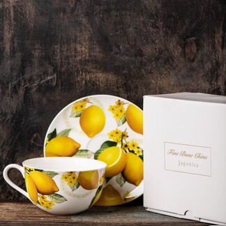 Чайная пара «с лимоном» (чашка с блюдцем)