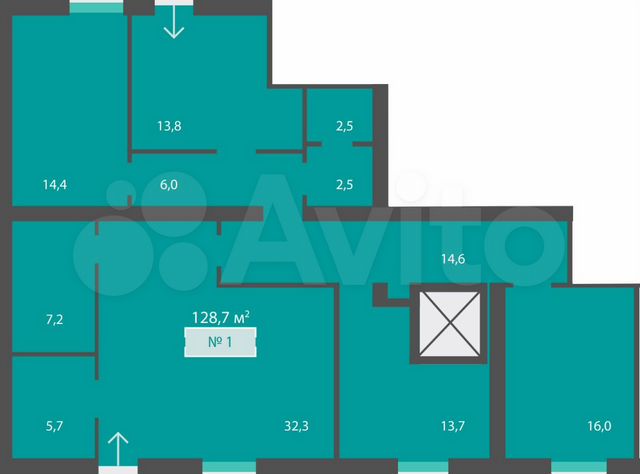 Свободного назначения, 128.7 м²