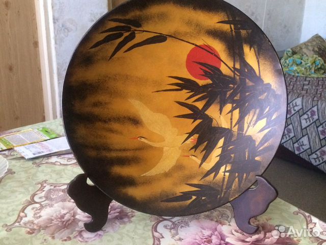 Тарелка деревянная декоротивная СССР