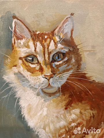 Картина маслом рыжий кот