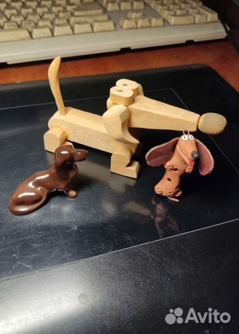 Фигурки таксы и свистулька терьер