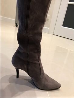 Сапоги fabi замшевые серые