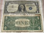 Банкноты 1 доллар 1957 А Синяя Печать США