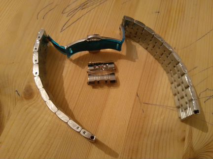 Браслет для часов 20 мм с доп. эндлинками, 17