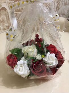 Букет из мыльных роз