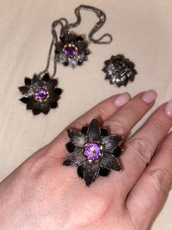 Серебряный комплект Forest opera