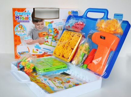 Детский шуруповерт конструктор-мозаика