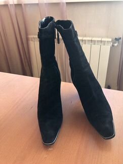 Полусапожки замшевые черные под брендом Пугачева