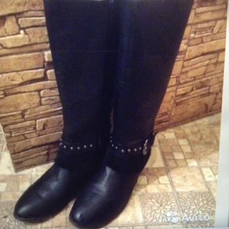 Модные зимние сапоги с отделкой из пони,р.41