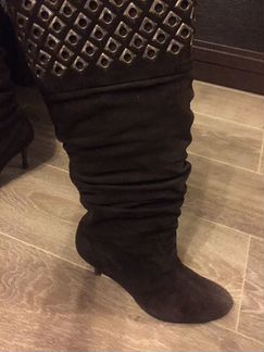 Сапоги замшевые коричневые (Испания)