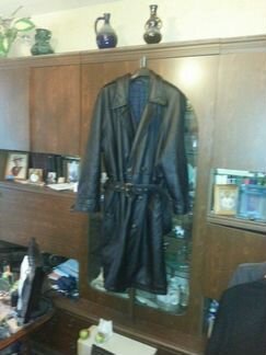 Плащ кожа, подкладка овечьей шерсти размер 50