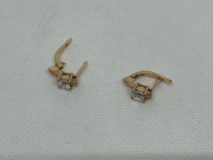 Серьги с бриллиантами 0,46/0,47Кр розовое золото