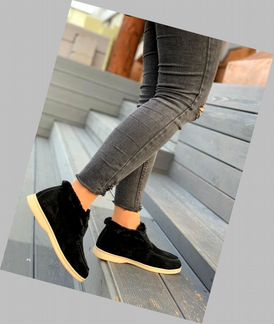 Лоферы с мехом Loro Piana