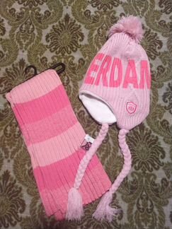 Шапка зимняя норка, овчина, комплект