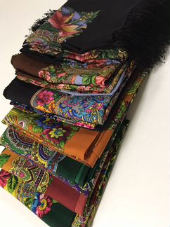 Шаль павловопосадская подкова 19