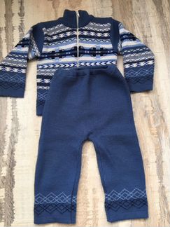 Костюм : утеплённые брюки и джемпер на молнии