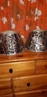 Абажуры нов.2 шт.черн.с серебром