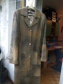 Плащ кожа натуральная, пальто размер 44