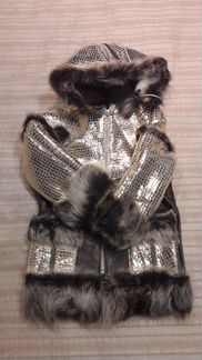 Продам дубленку для девочки р.110-116