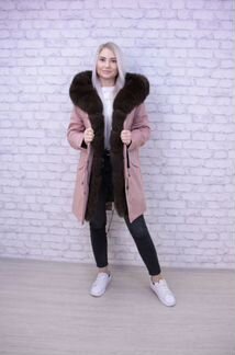 Парка с натуральным мехом