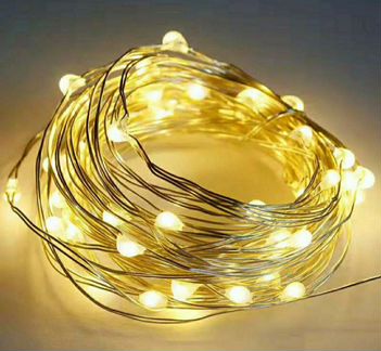Гирлянда-нить на батарейках, 2 метра