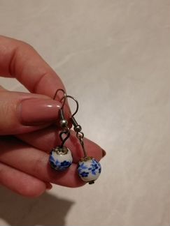 Серьги роспись хохлома