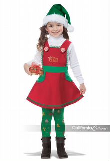 Костюм California Costumes Эльфочка Санты, S-M, 6-10 лет (11-16816-S/M)