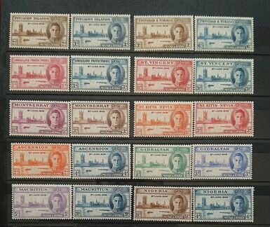 Британские Колонии, 1946, KG VI Victory, MNH