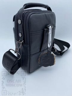 Кожаная мужская сумка через плечо, на ремень Oscar