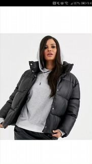 Пуховик экокожа ASOS XS-S