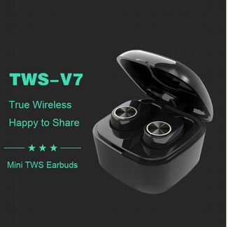 Беспроводные наушники V7 Mini True TWS Чёрные