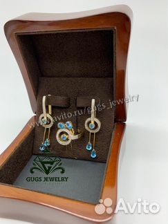 Серьги Кольцо из жёлтого золота с бриллиантами