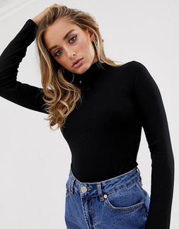 Черное боди женское ASOS xs