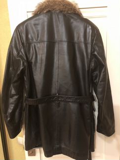 Куртка кожаная с подкладом из кролика Jorg Weber