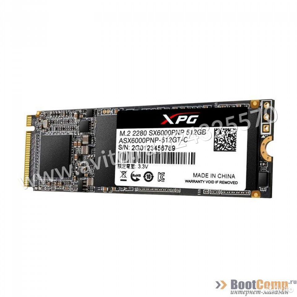 Диск SSD M.2 PCI-E 512Gb adata XPG X6000 Pro ASX60 84012410120 купить 2