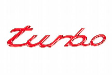 Шильдик универсальный Turbo металлический (красный