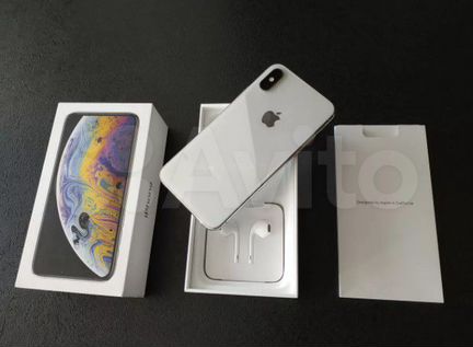 iPhone XS 256GB Silver белый коробка комплект
