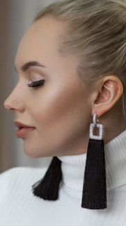 Серьги кисточки