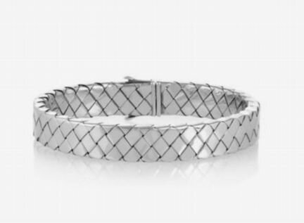 Bottega veneta браслет серебро массив