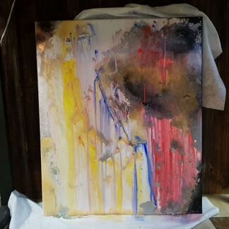 Холст акрил.живопись.дождь