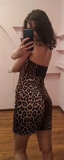 Платье леопардовое