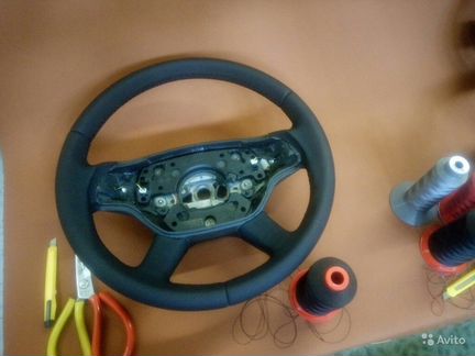Кожаный руль Мерседес / Mercedes 221