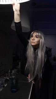 Парик серый