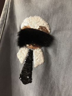 Джинсы голубые Karl Fendi
