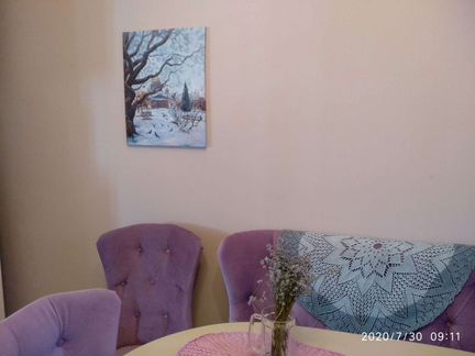 Картина. В дымке снежной. 40х50