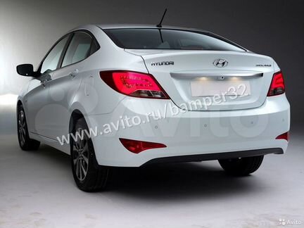 Бампер Хендай Солярис задний рестайл 14-17г
