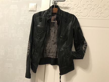 Куртка кожаная Sussex чёрного цвета