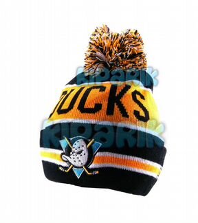 Шапка Нхл Анахайм Дакс с помпоном
